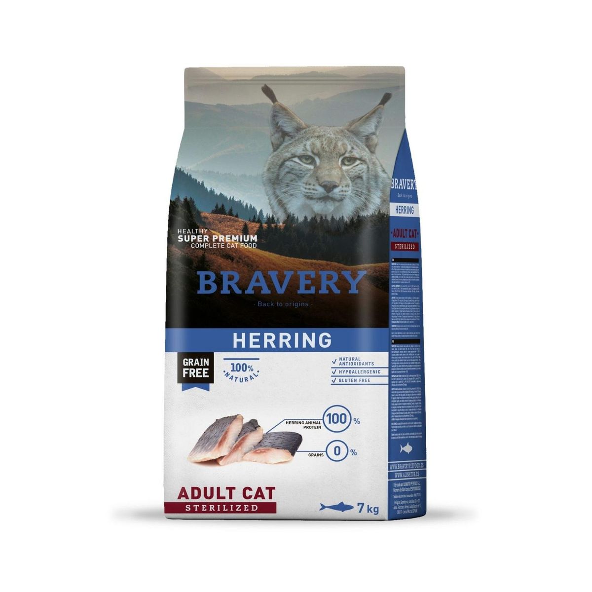 BRAVERY - Bravery Herring Gato Esterilizado 7 kg Alimento Seco