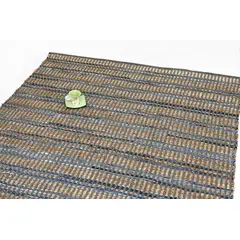 DECOGHAR - Alfombra de Yute Sarkanda Denim Mediana 150x210 cm