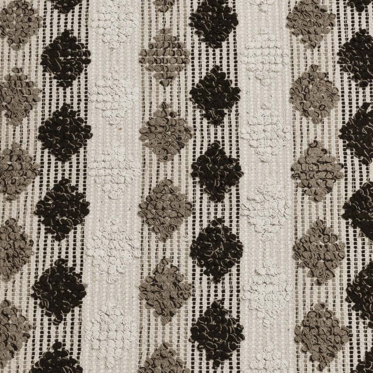 DECOGHAR - Alfombra Geométrica Café con Flecos Artesanales 120 X 180 mts