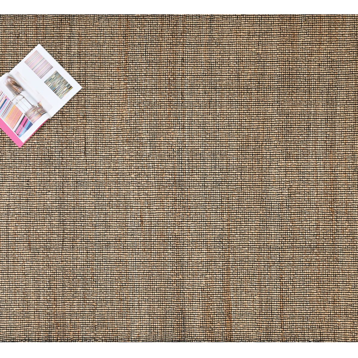 DECOGHAR - Alfombra de Yute Algodón PXP Negro 180x280 cm