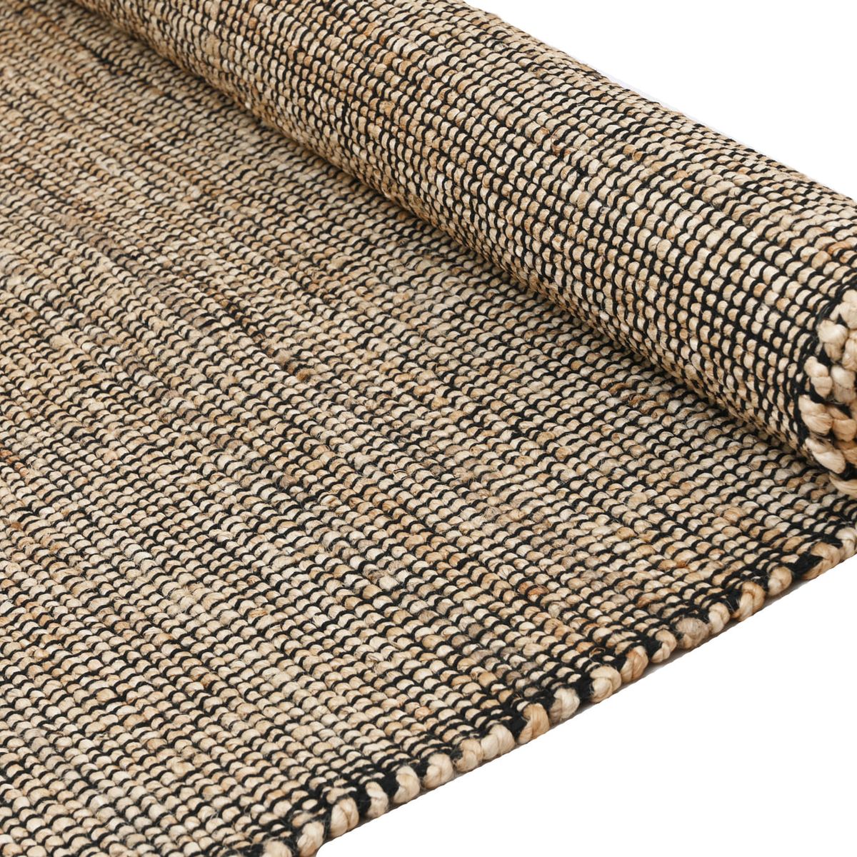 DECOGHAR - Alfombra de Yute Algodón PXP Negro 180x280 cm