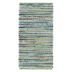 DECOGHAR - Alfombra Chindi Boho Artesanal Verde 1,20 X 1,80 mts