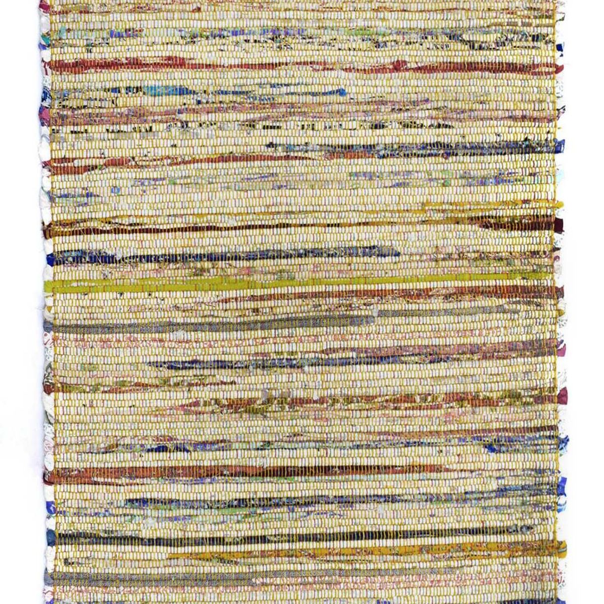 DECOGHAR - Alfombra Chindi Boho Artesanal Amarillo 180 X 280 mts