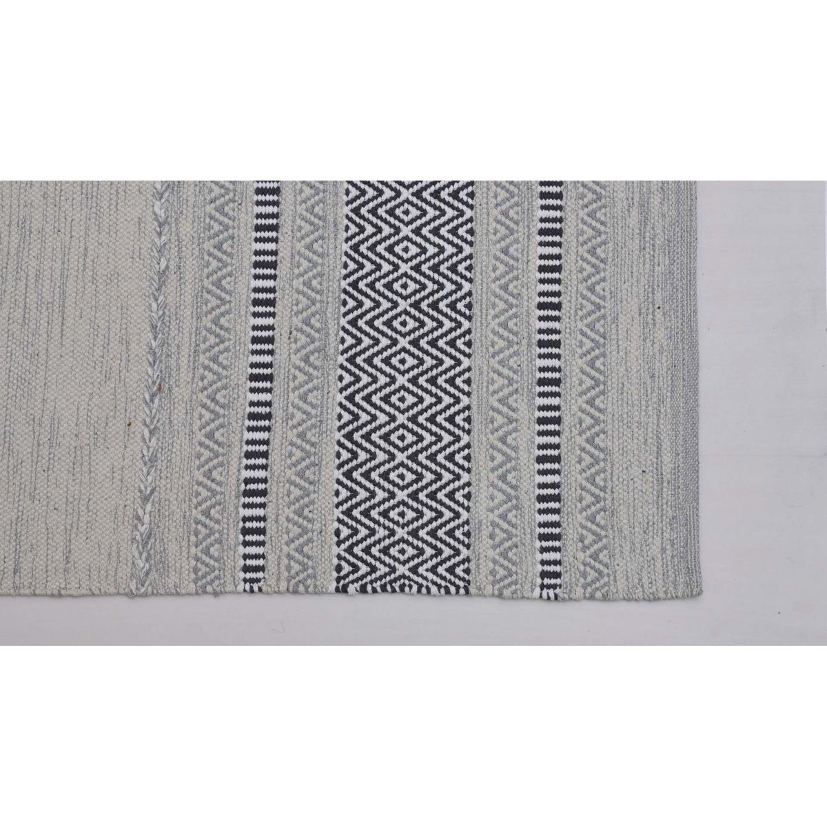 DECOGHAR - Alfombra Kilim Rustic Nomad Lt Gris 150 X 210 mts