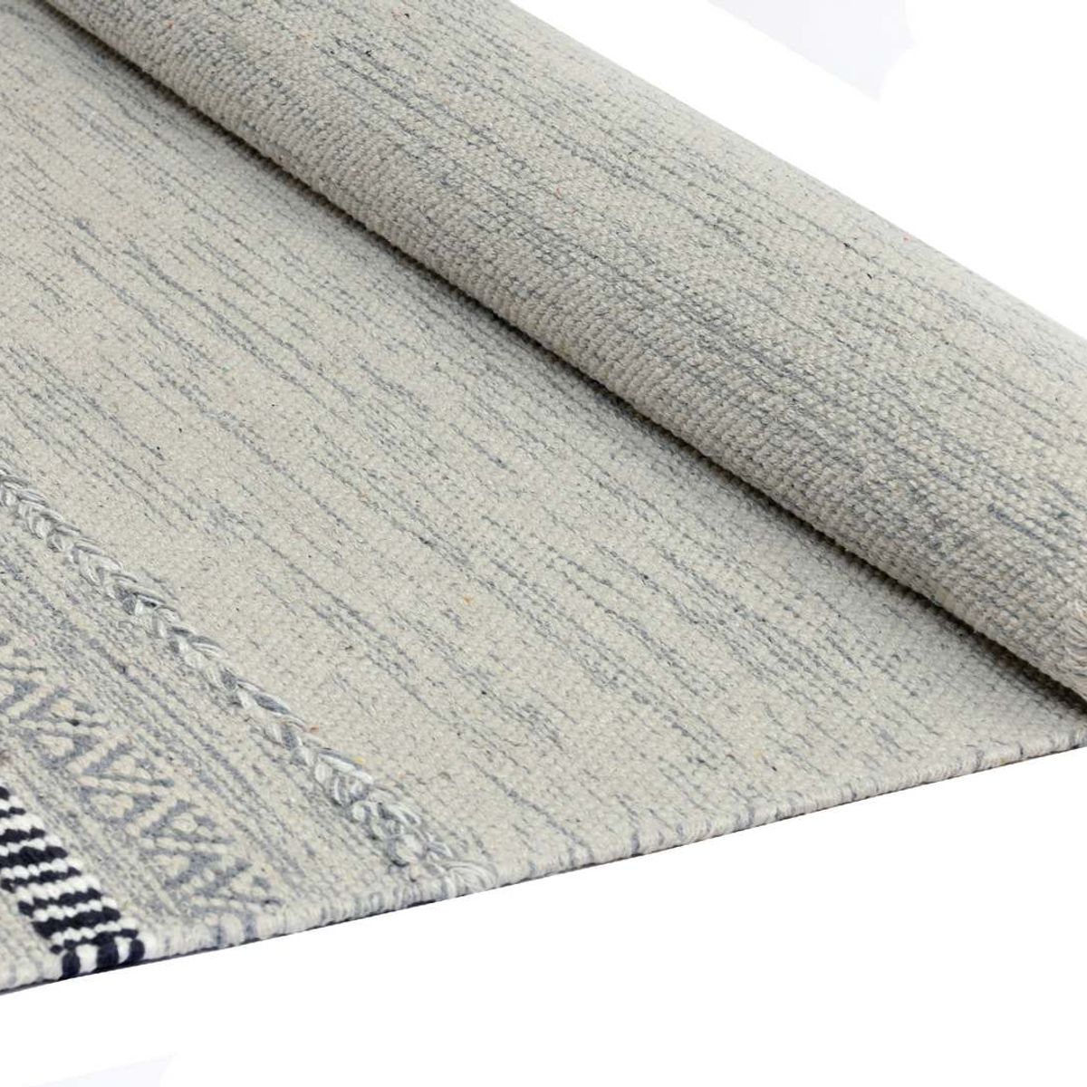 DECOGHAR - Alfombra Kilim Rustic Nomad Lt Gris 150 X 210 mts