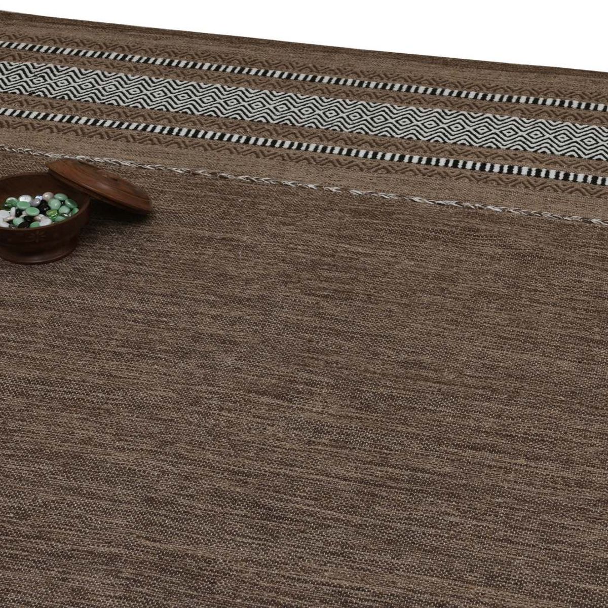 DECOGHAR - Alfombra Kilim Rustic Nomad Marrón 150 X 210 mts