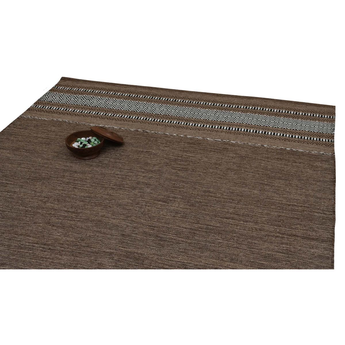 DECOGHAR - Alfombra Kilim Rustic Nomad Marrón 150 X 210 mts