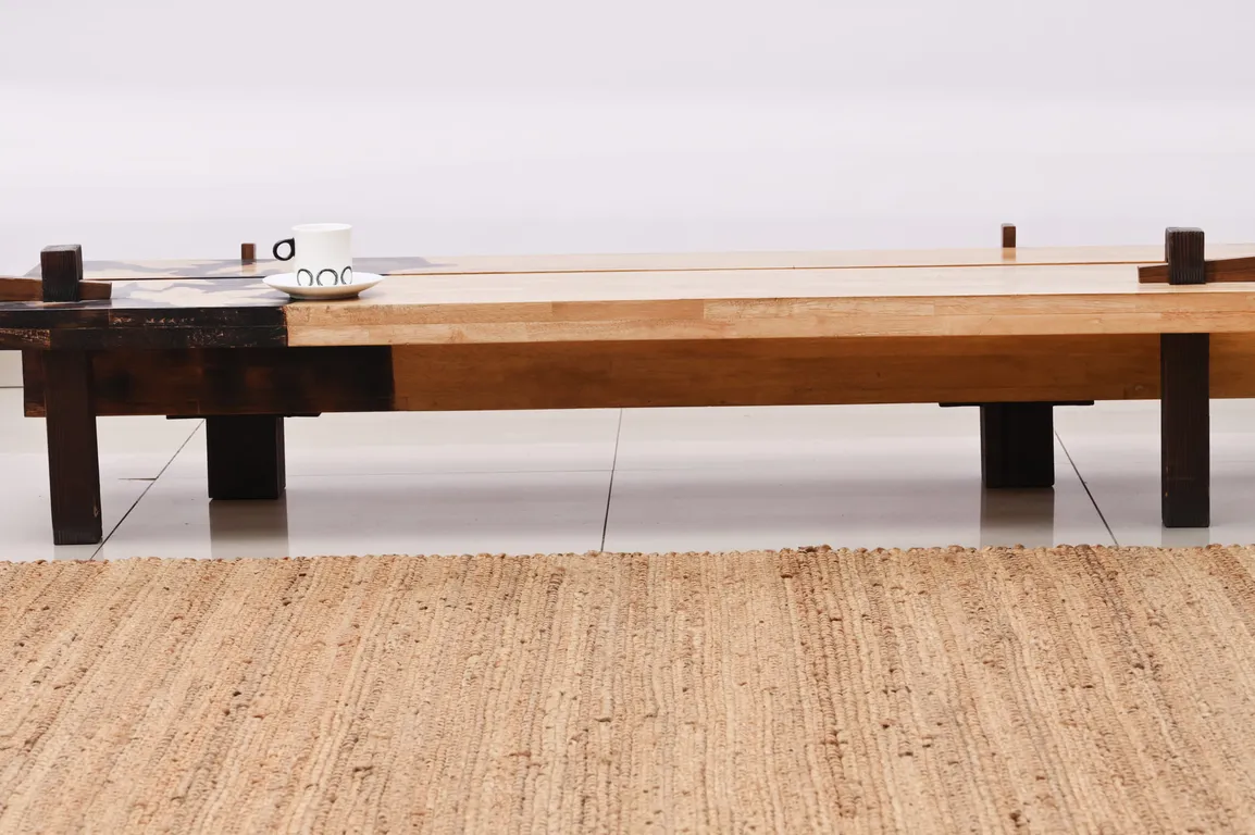 Alfombra Yute Durries Trenzado Nudo Doble Mediana 150x240 cm