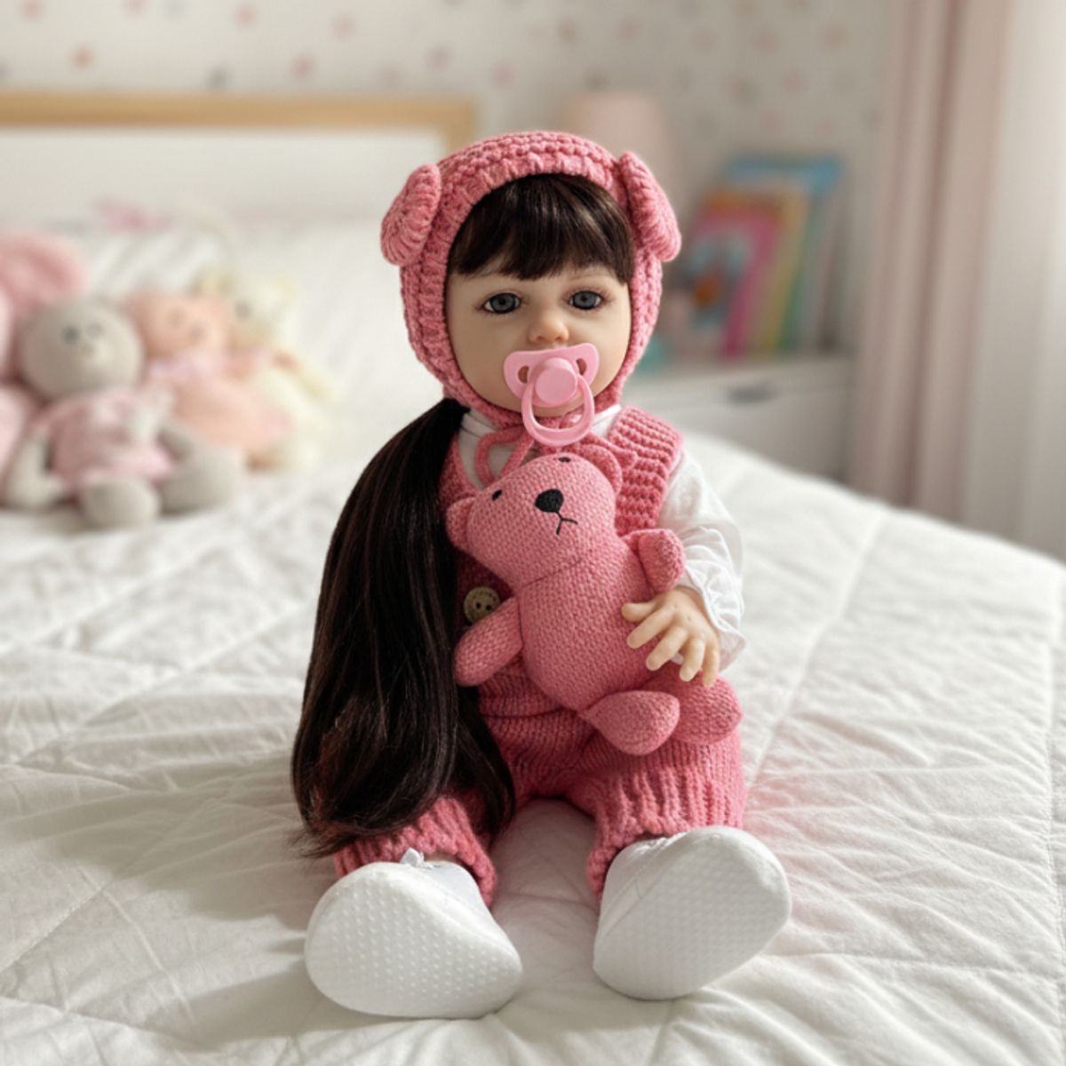 GENERICO - Muñeca Realista Bebé Reborn Con Accesorios Cabello Largo