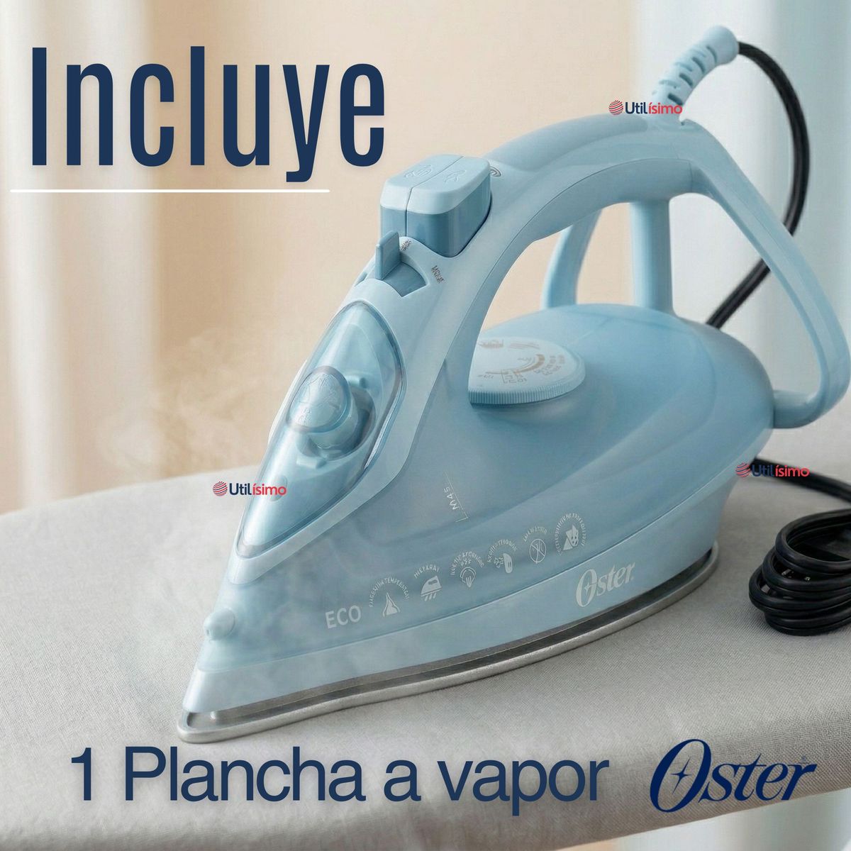 OSTER - Plancha de vapor Oster® AeroGlide Plus S7400 Verde claro GCSTAC7402