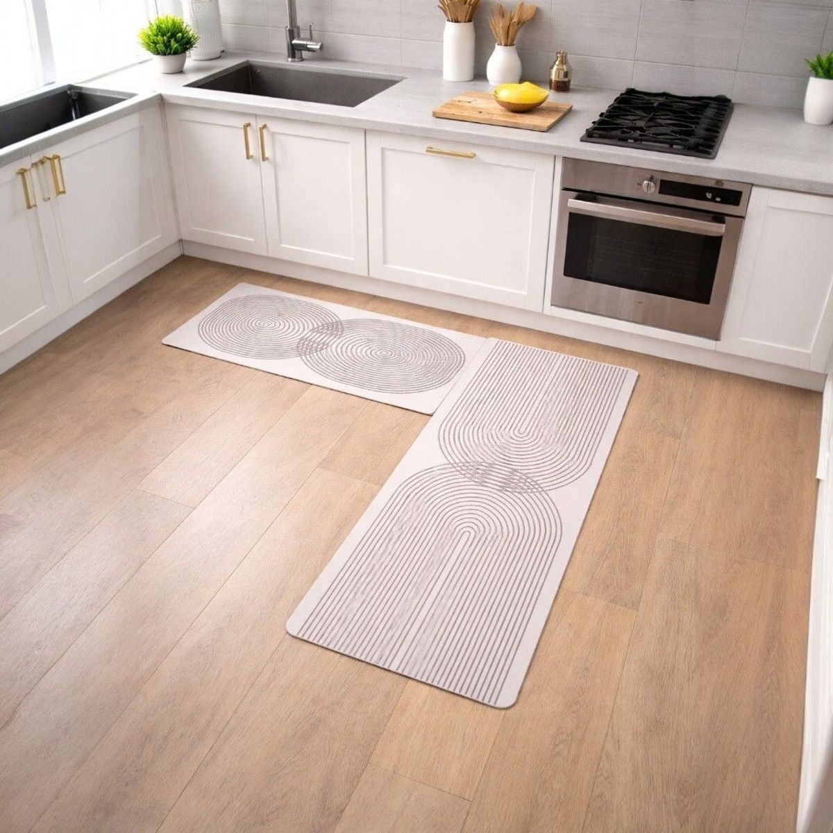 GENERICO - Set de Alfombras de cocina Nanopiel antideslizante 120x40cm