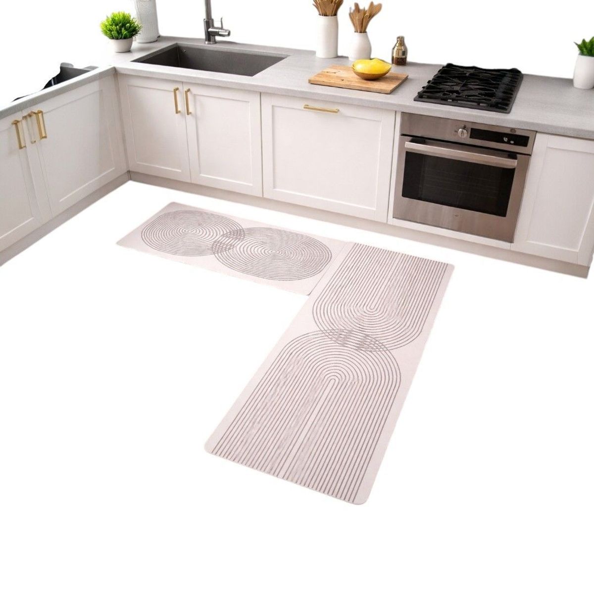 GENERICO - Set de Alfombras de cocina Nanopiel antideslizante 120x40cm
