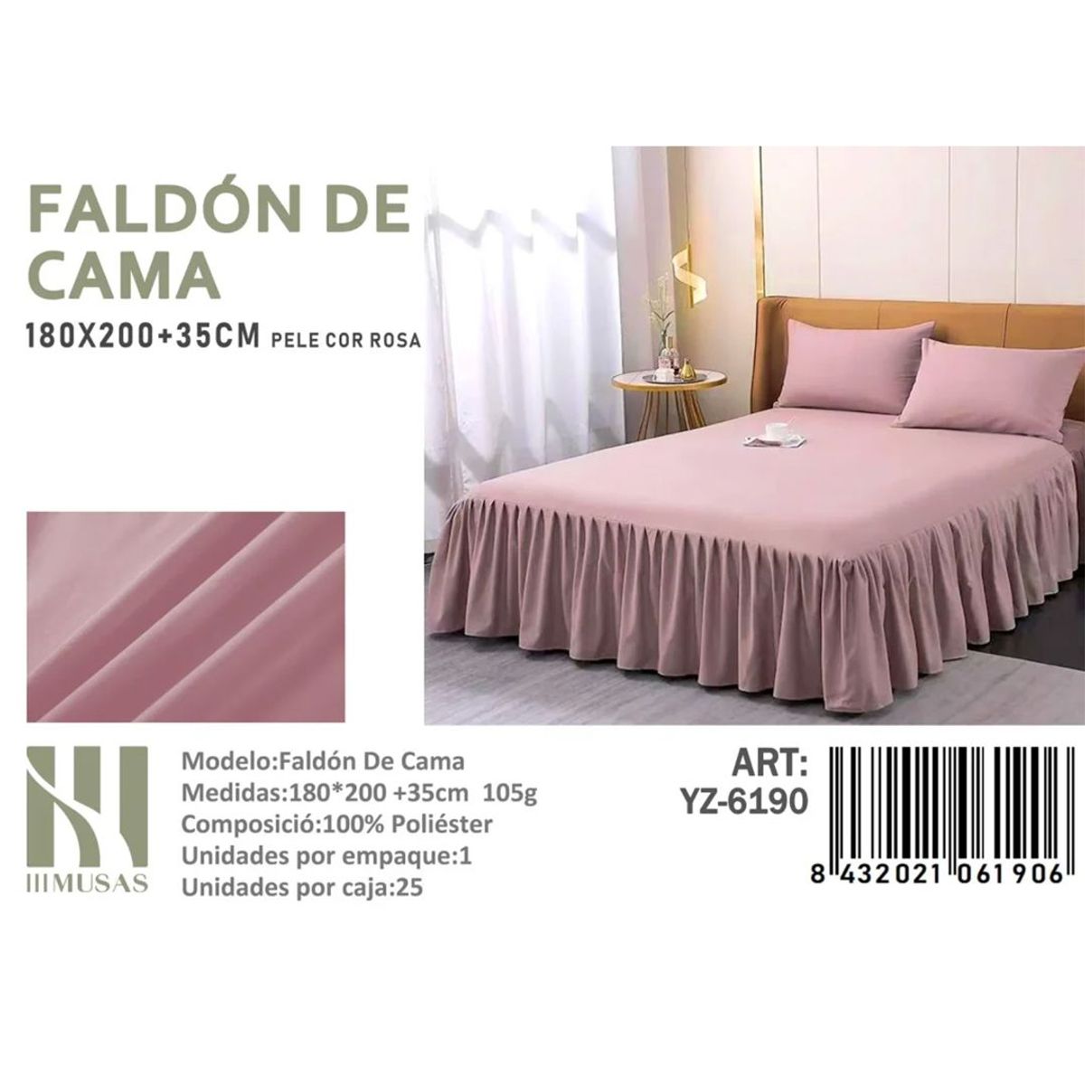 GENERICO - Faldon para cama Tamano King