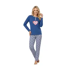 LOOK SHOP - Pijama Mujer Manga Larga. Pantalón Y Polera. Diseños 420