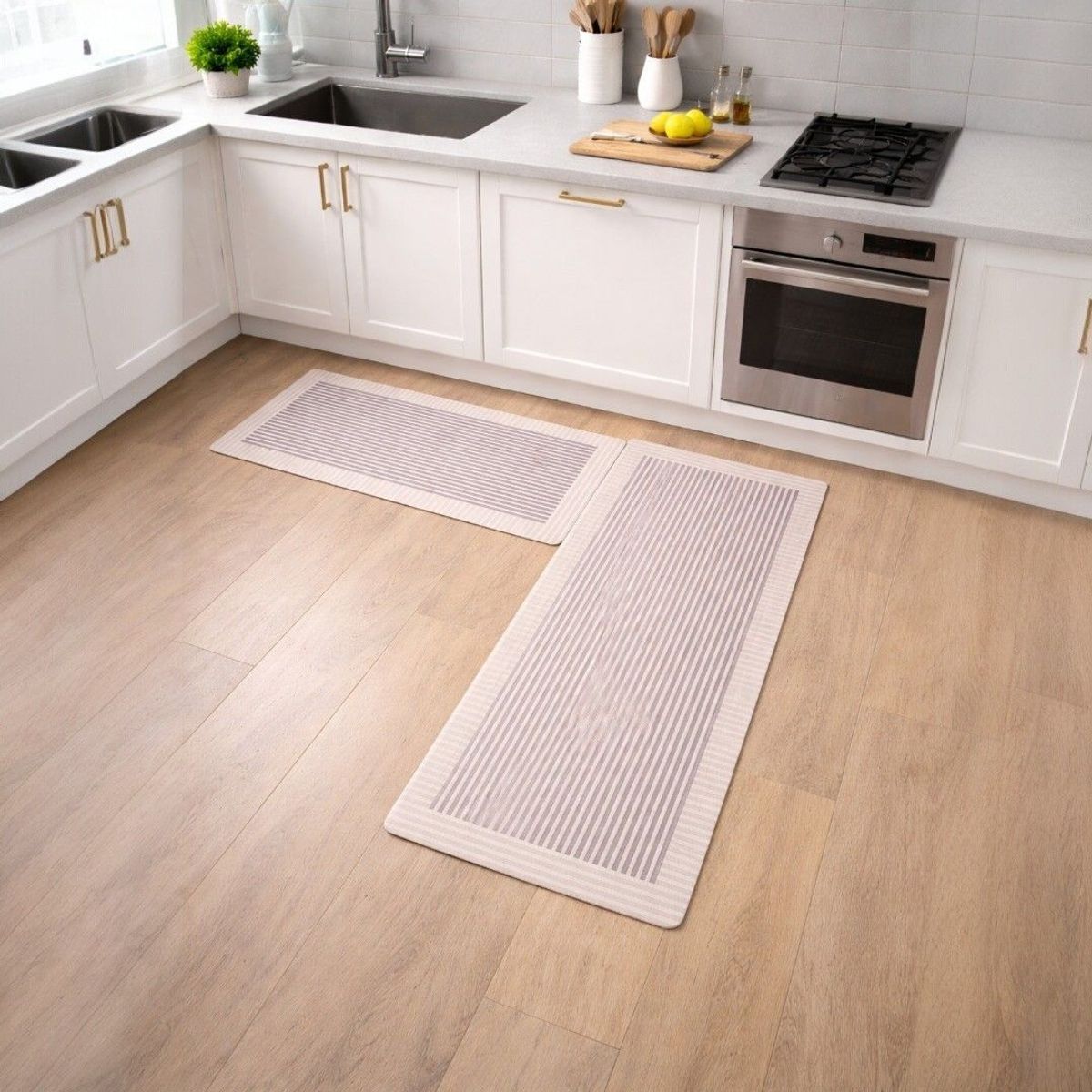 GENERICO - Set de Alfombras de cocina Nanopiel antideslizante 120x40cm