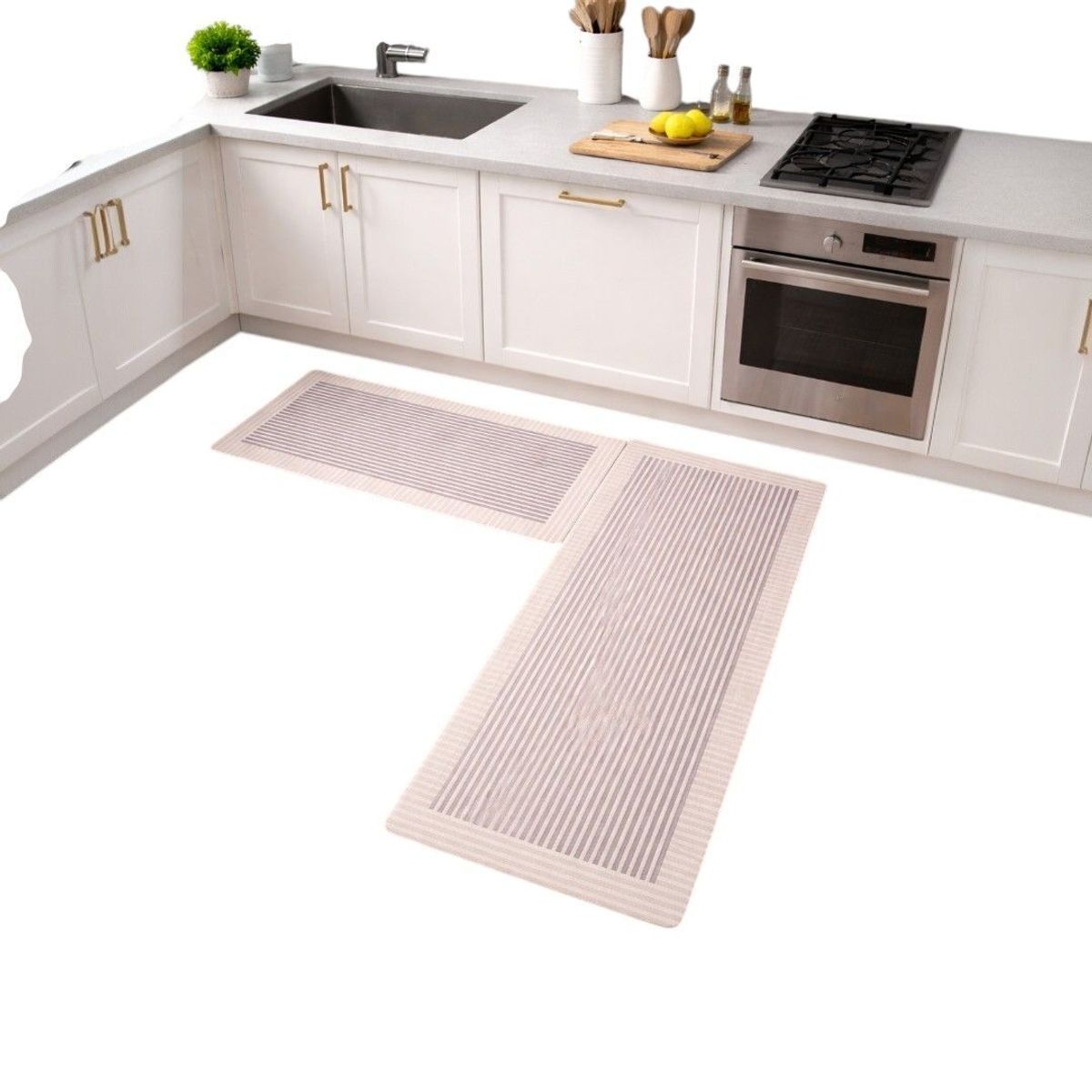 GENERICO - Set de Alfombras de cocina Nanopiel antideslizante 120x40cm