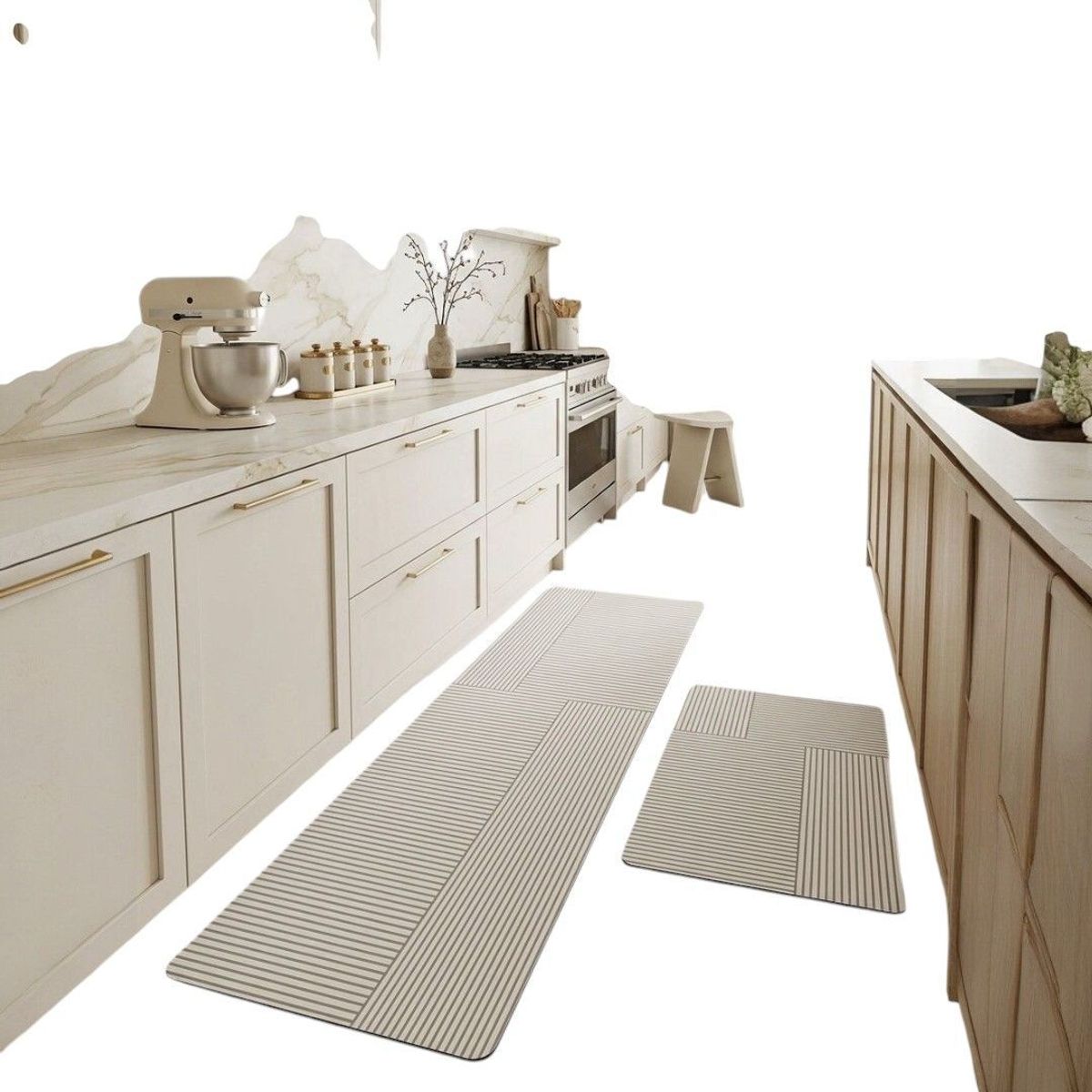 GENERICO - Set de Alfombras de cocina Nanopiel antideslizante 120x40cm
