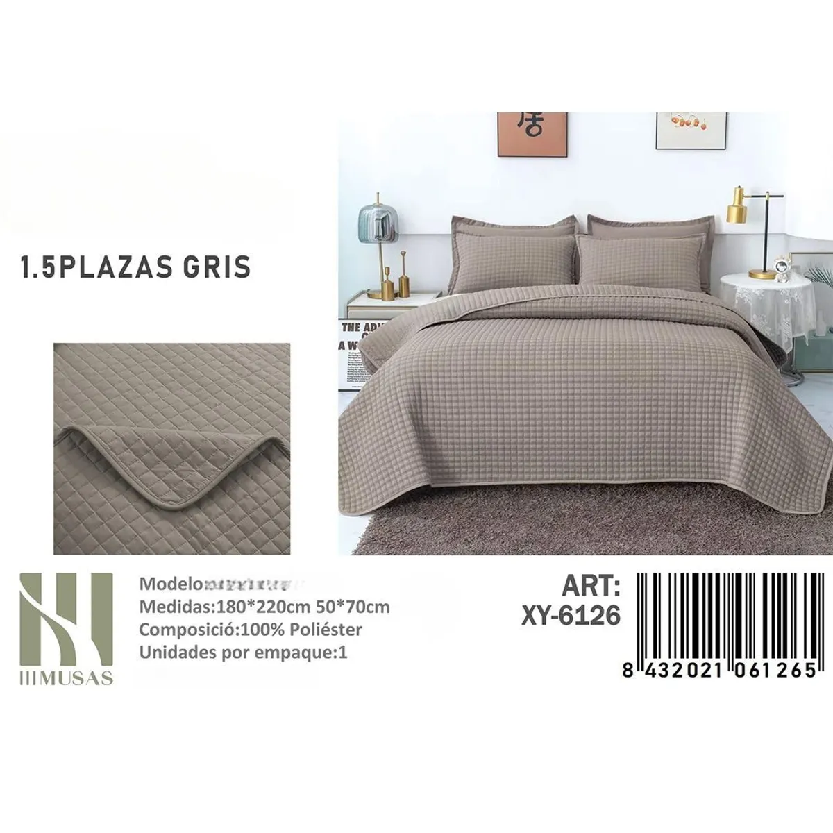 GENERICO - Cubrecama Quilt De Verano Plaza Y Media Cuadrille