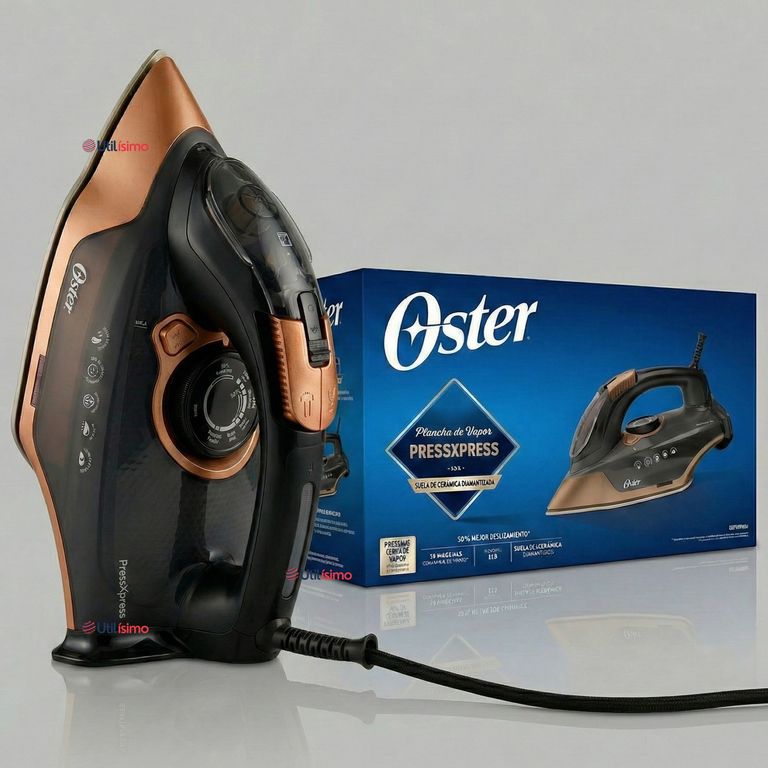 OSTER Plancha de vapor Oster® PressXpress S9000 Suela XL con diamante bronce GCSTPX9001-052