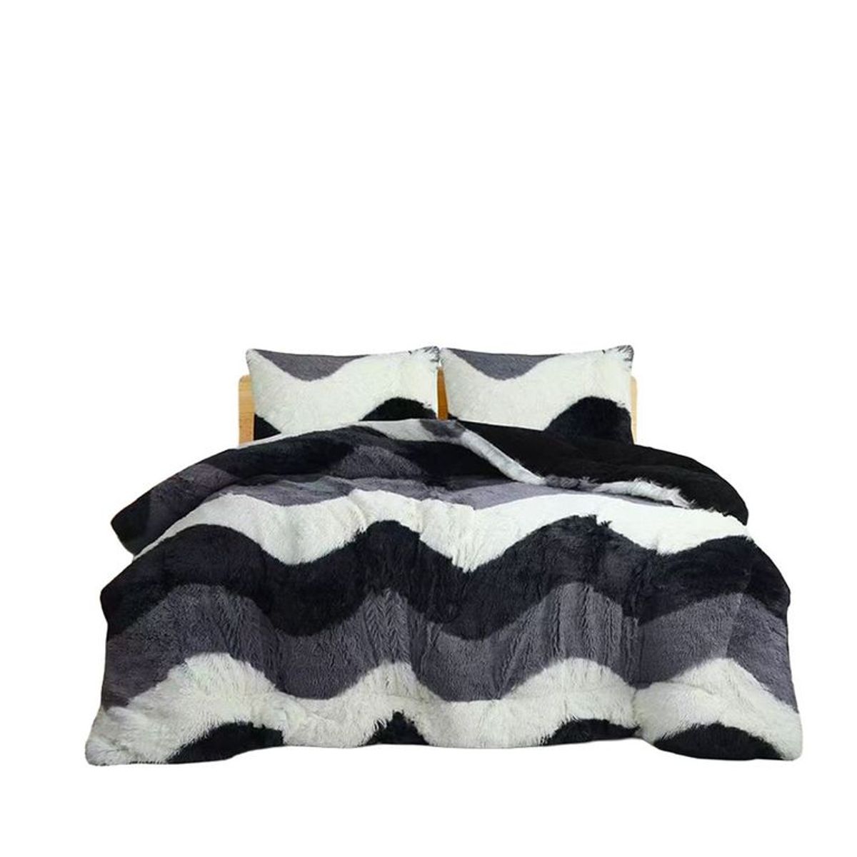 GENERICO - Cobertor De Invierno Peludo Diseño Moderno 2 Plazas