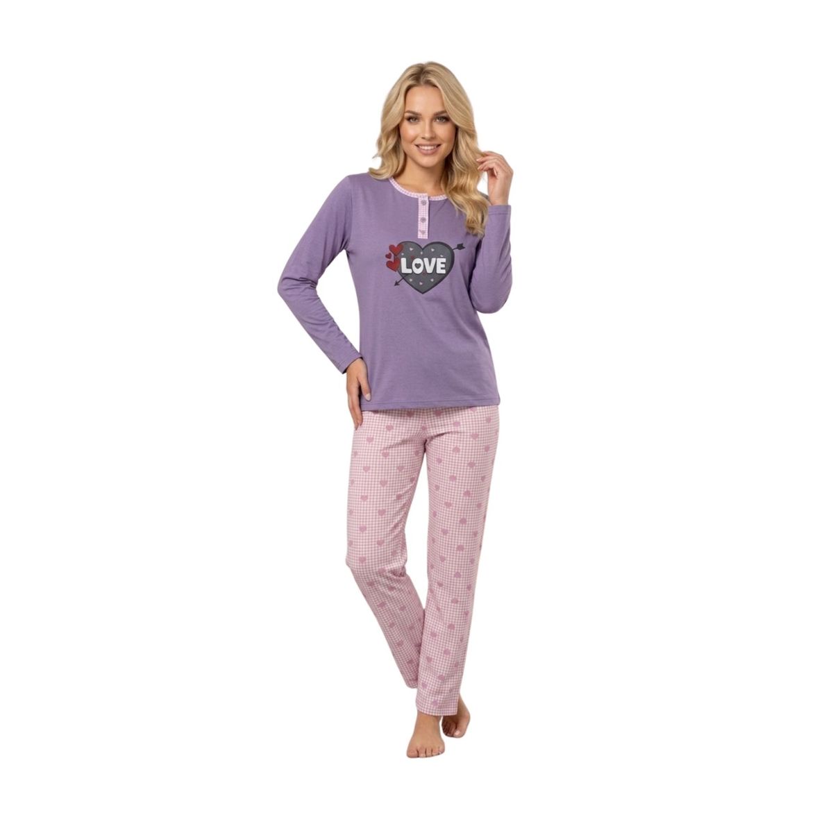 LOOK SHOP - Pijama Mujer Manga Larga. Pantalón Y Polera. Diseños 420
