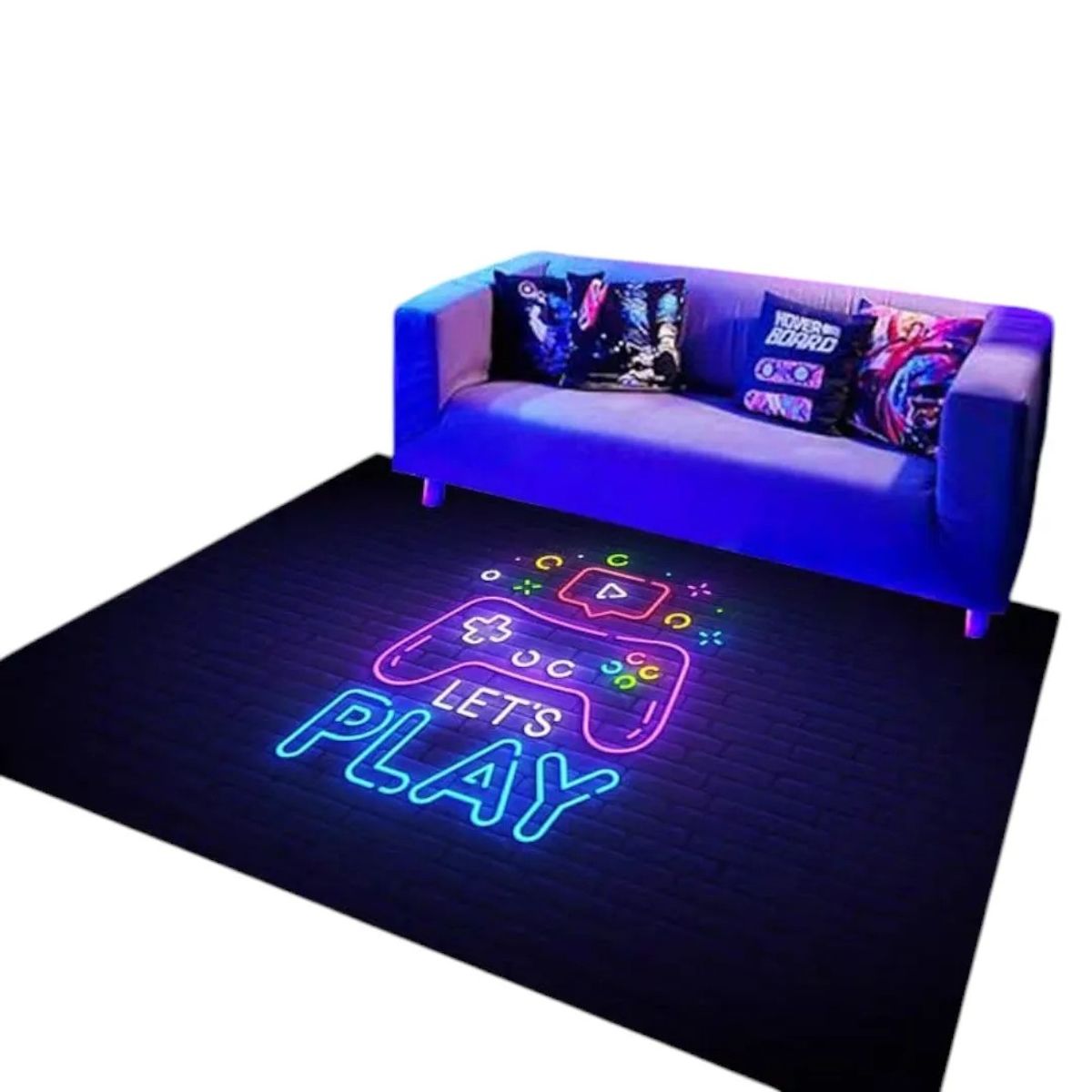GENERICO - Alfombra Con Diseño Gamer 150x200 Cm