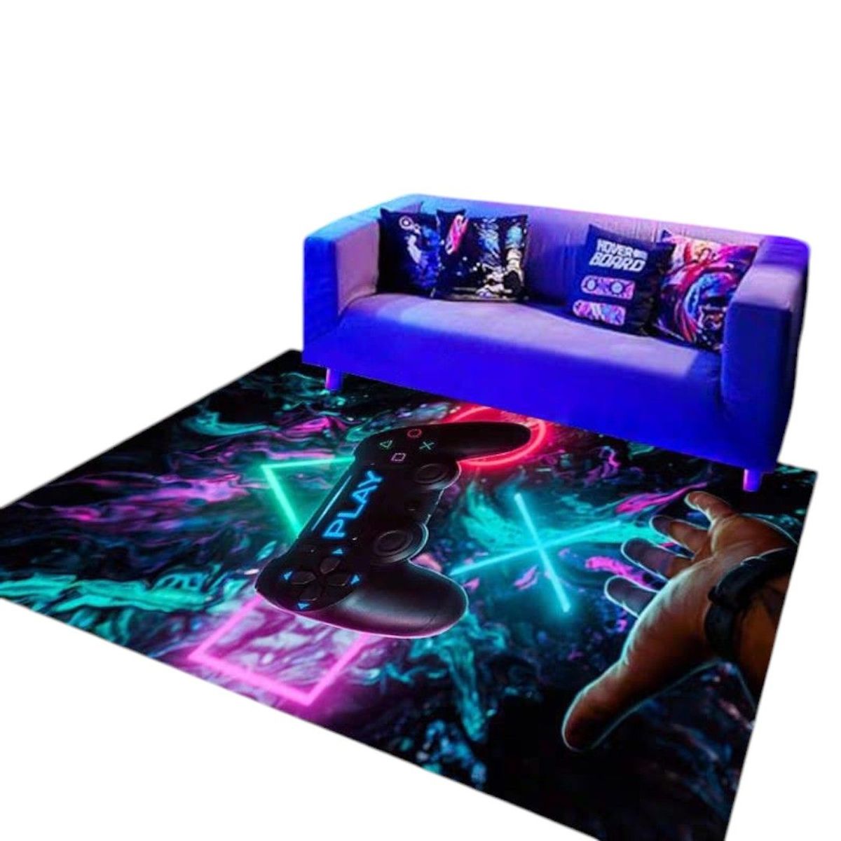 GENERICO - Alfombra Con Diseño Gamer 150x200 Cm