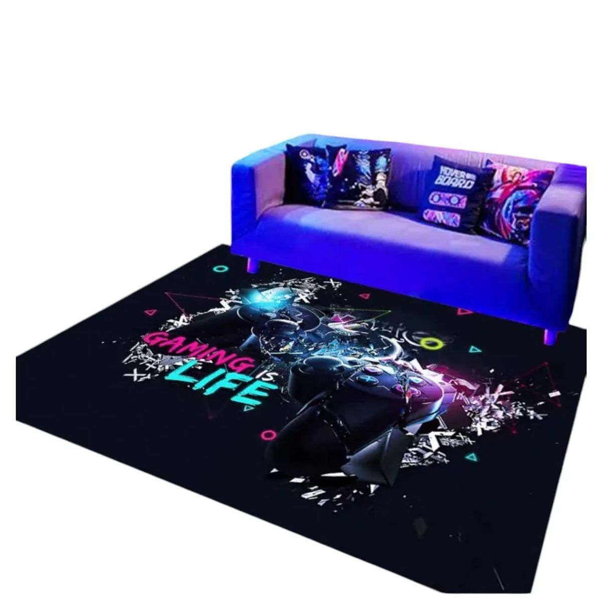 GENERICO - Alfombra Con Diseño Gamer 150x200 Cm