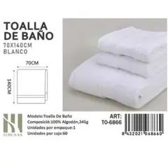 GENERICO - Toallas 100% Algodon Con Detalles Bordados 70X140