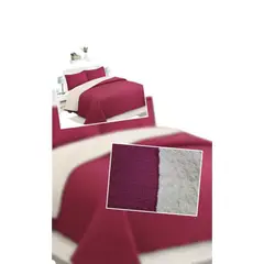 GENERICO - Cubrecama Quilt Con Chiporro Unicolor 2 Plazas