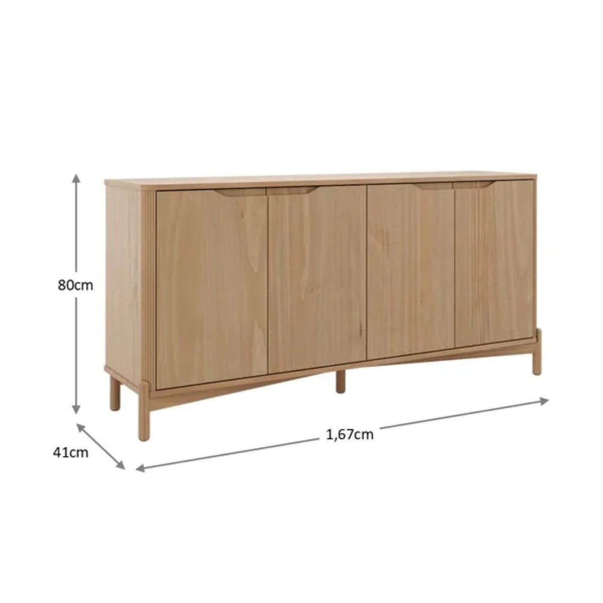 ROCA - Buffet 4 Puertas Nest Tauarí 80 x 167 x 41