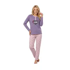 LOOK SHOP - Pijama Mujer Manga Larga. Pantalón Y Polera. Diseños 420