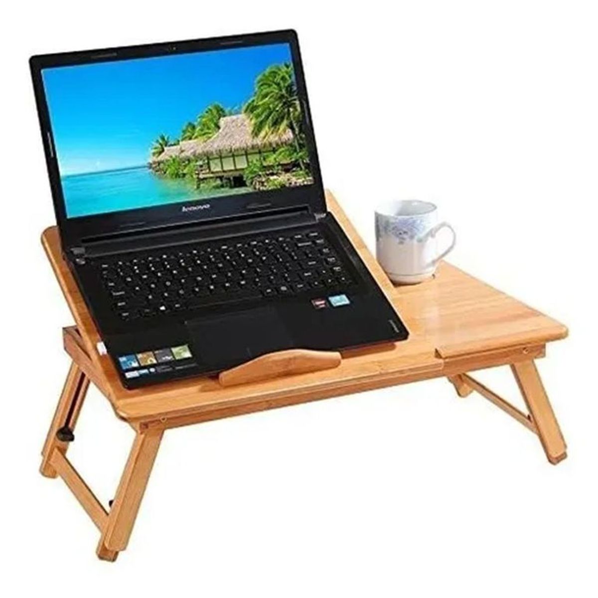 GENERICO - Mesa Plegable Para Cama y Notebook Multifuncional De Madera