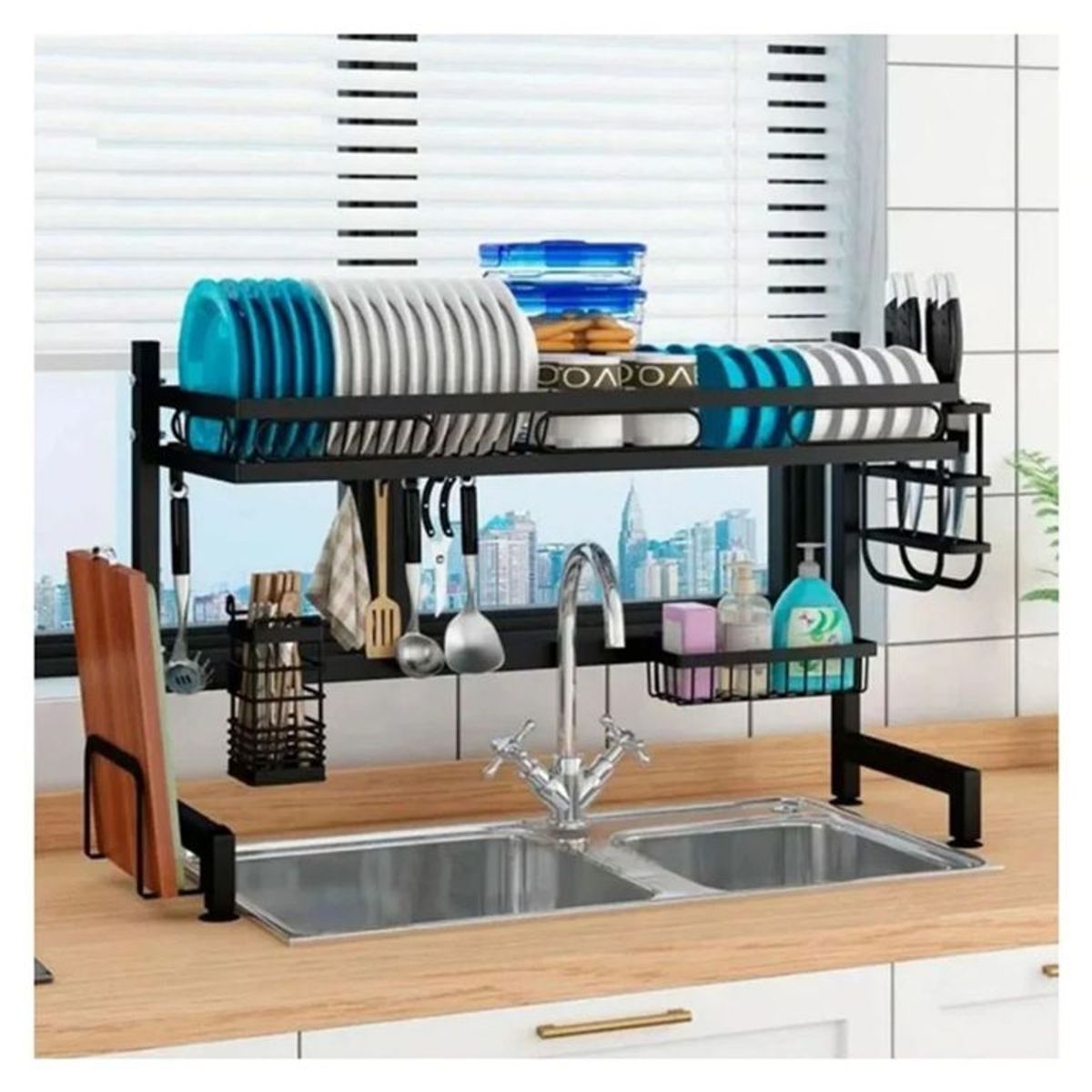 Secador de Platos Escurridor de Loza 85Cm Organizador, marca GENERICO - Foto 2