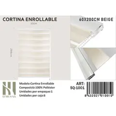 GENERICO - Cortina Roller Dia Y Noche 80X200 Cm