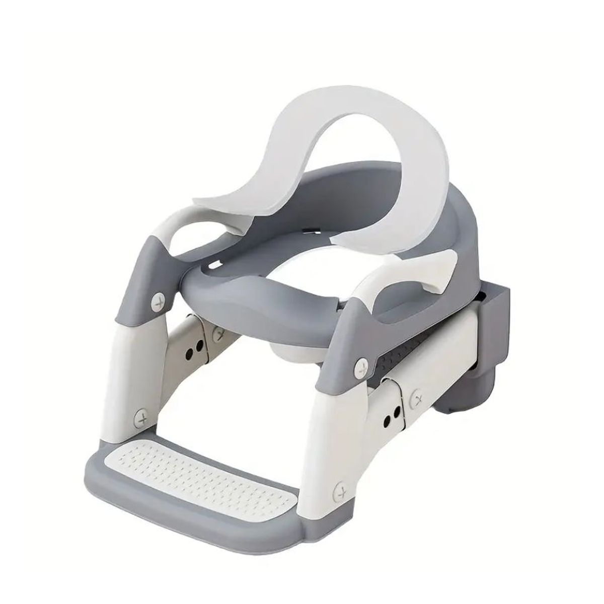 GENERICO - Asiento De Baño Plegable Multifuncional 3 En 1 Infantil Gris