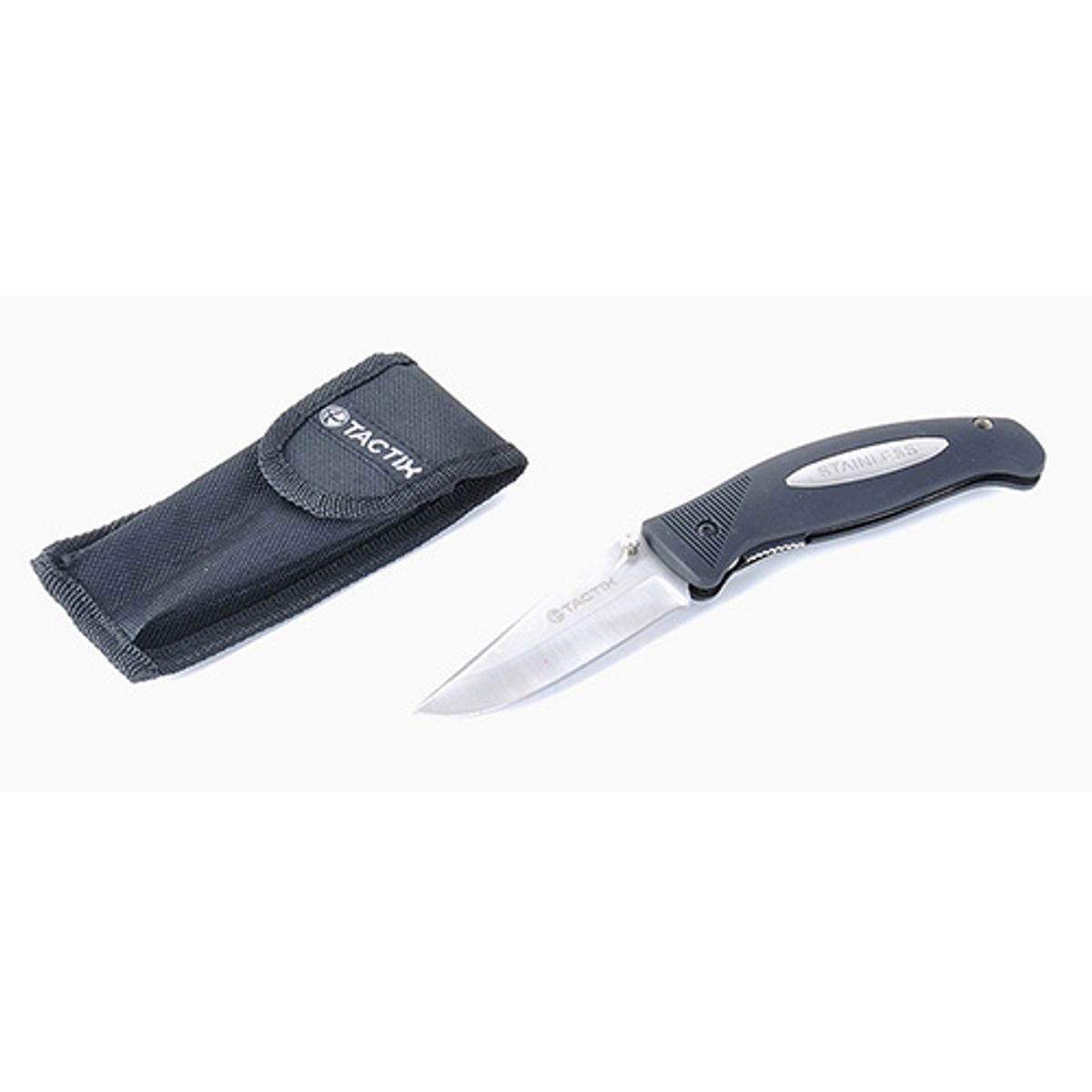 TACTIX - NAVAJA PLEGABLE CON MANGO NEGRO Y ESTUCHE TACTIX