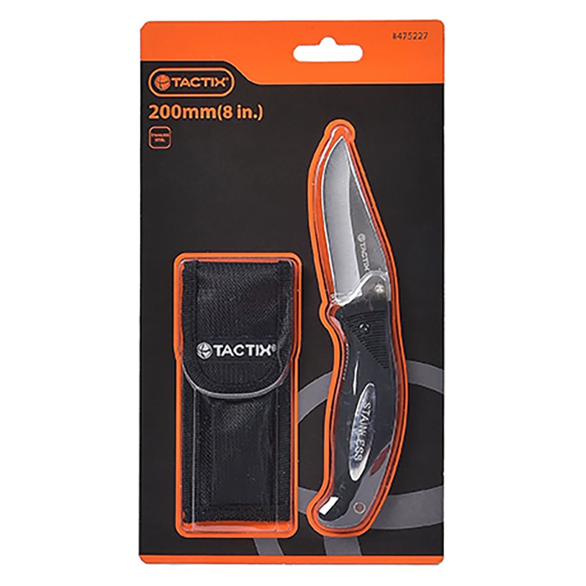 TACTIX - NAVAJA PLEGABLE CON MANGO NEGRO Y ESTUCHE TACTIX