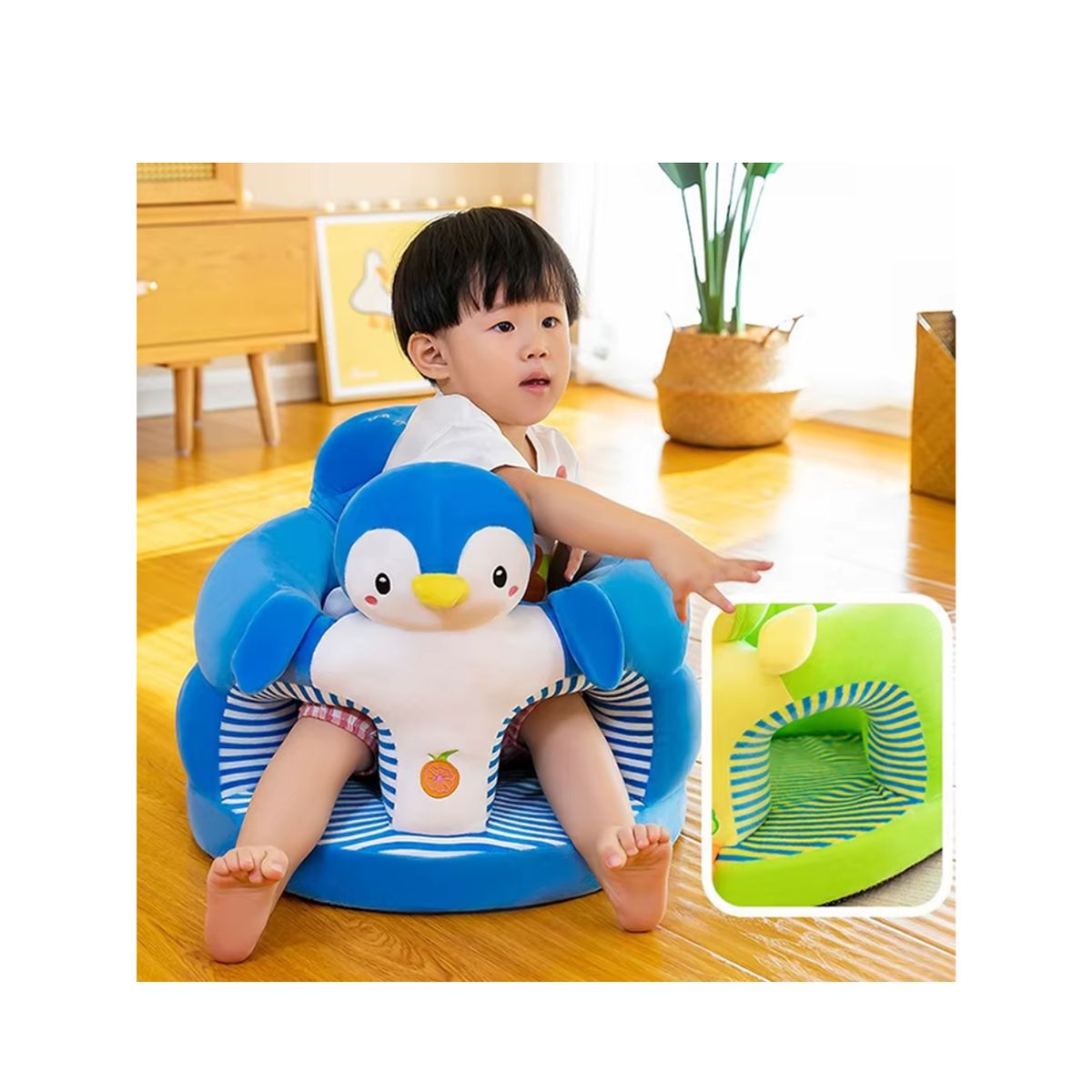 OEM - COJIN ASIENTO DE APOYO PARA BEBE PINGÜINO