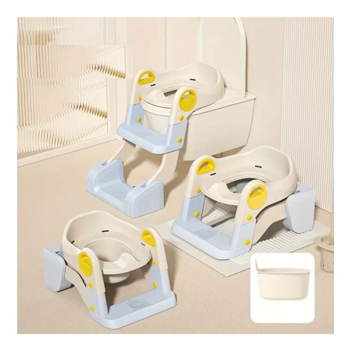 GENERICO - Asiento Multifuncional Entrenamiento De Baño Para Niños Azul