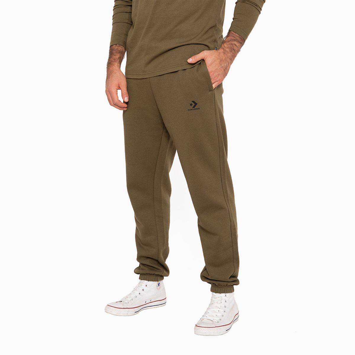 CONVERSE - Pantalón Converse Basic Hombre Verde