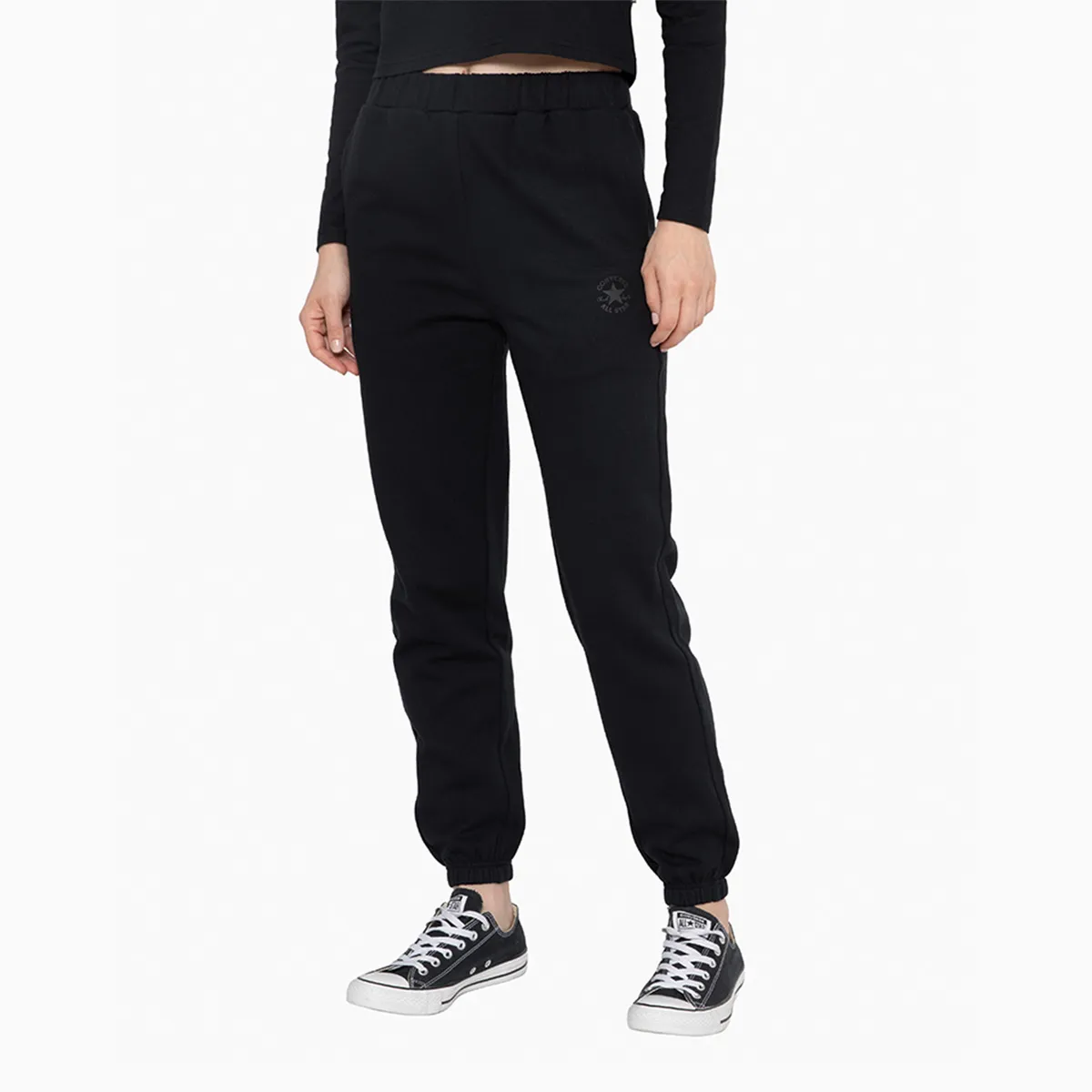 CONVERSE - Pantalón Converse Basic Mujer Negro