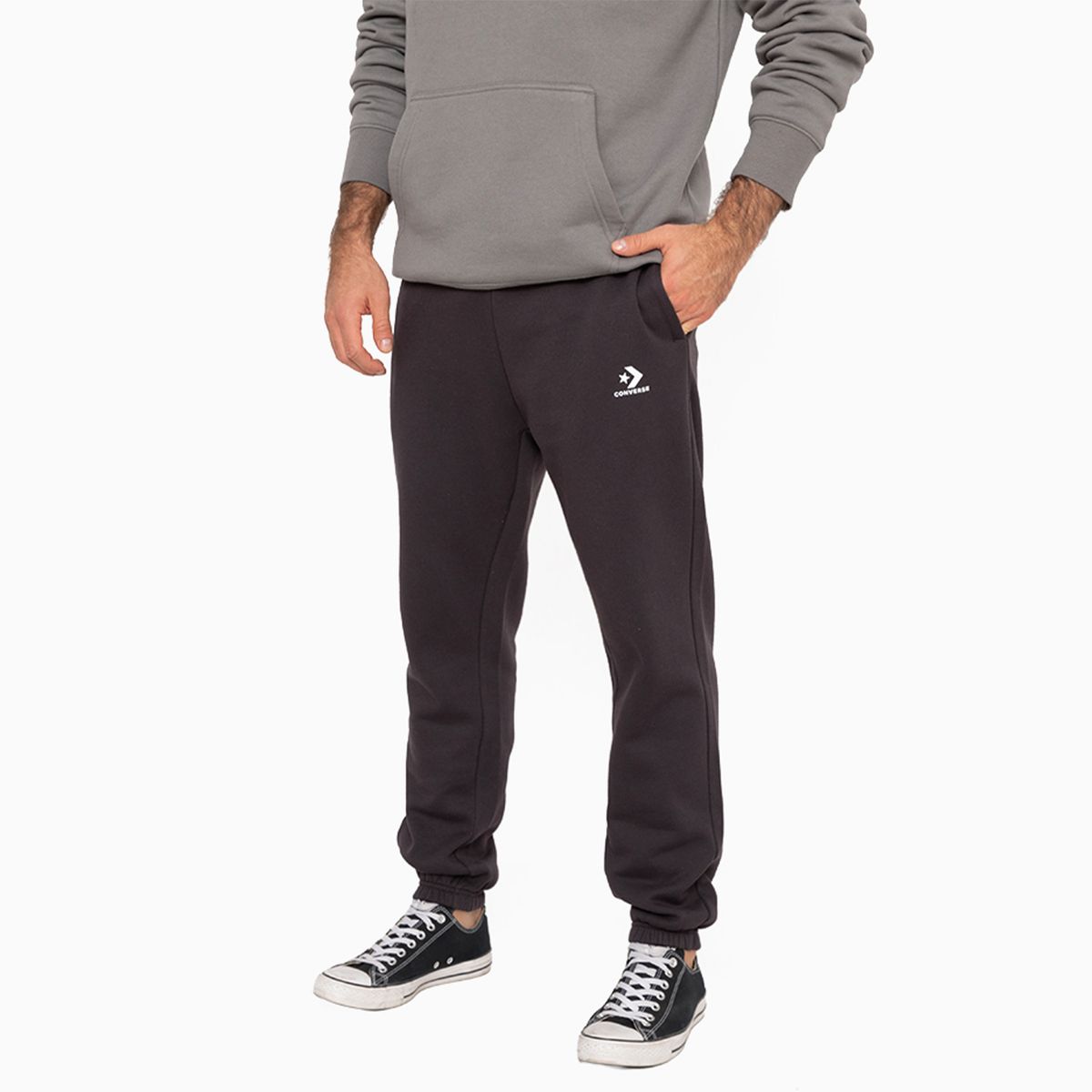 CONVERSE - Pantalón Converse Basic Hombre Gris