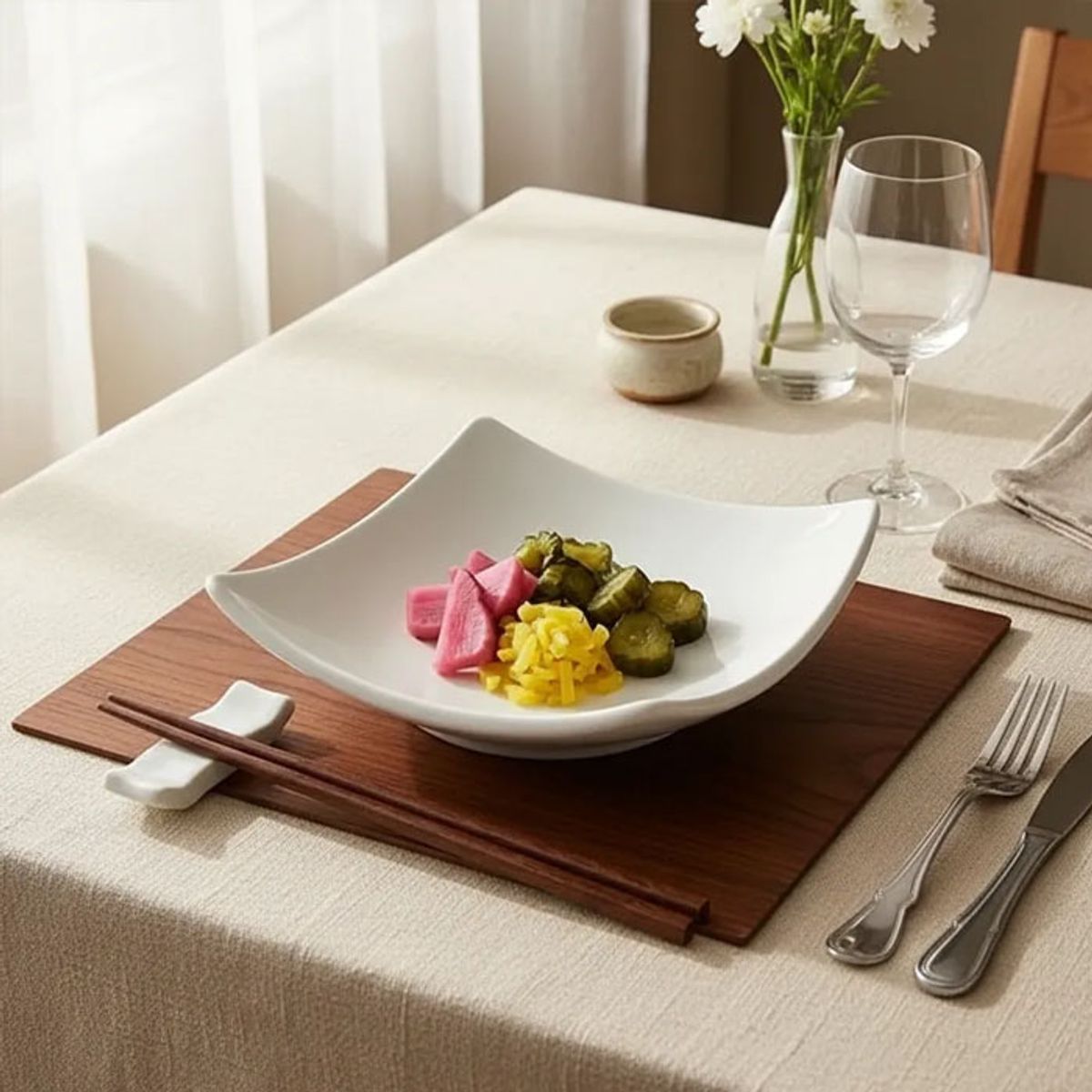 BRIC - Set De 4 Platos De Porcelana 11.5x11.5 Cm