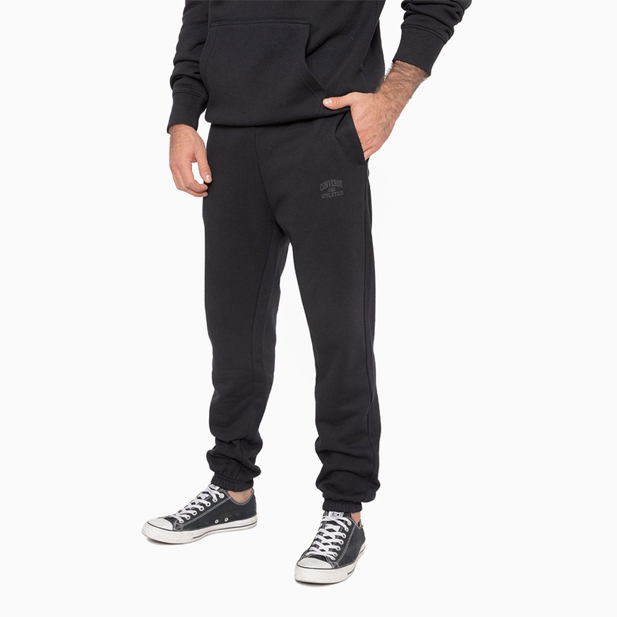 CONVERSE - Pantalón Converse Basic Hombre Negro