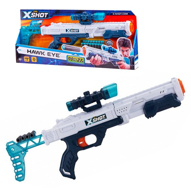 X SHOT - Lanzador Hawk Eye con 16 Dardos X Shot