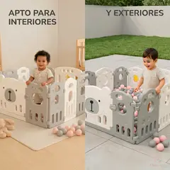 GENERICO - Corral Bebé Plegable Infantil Reja Seguridad Niños 120x120cm