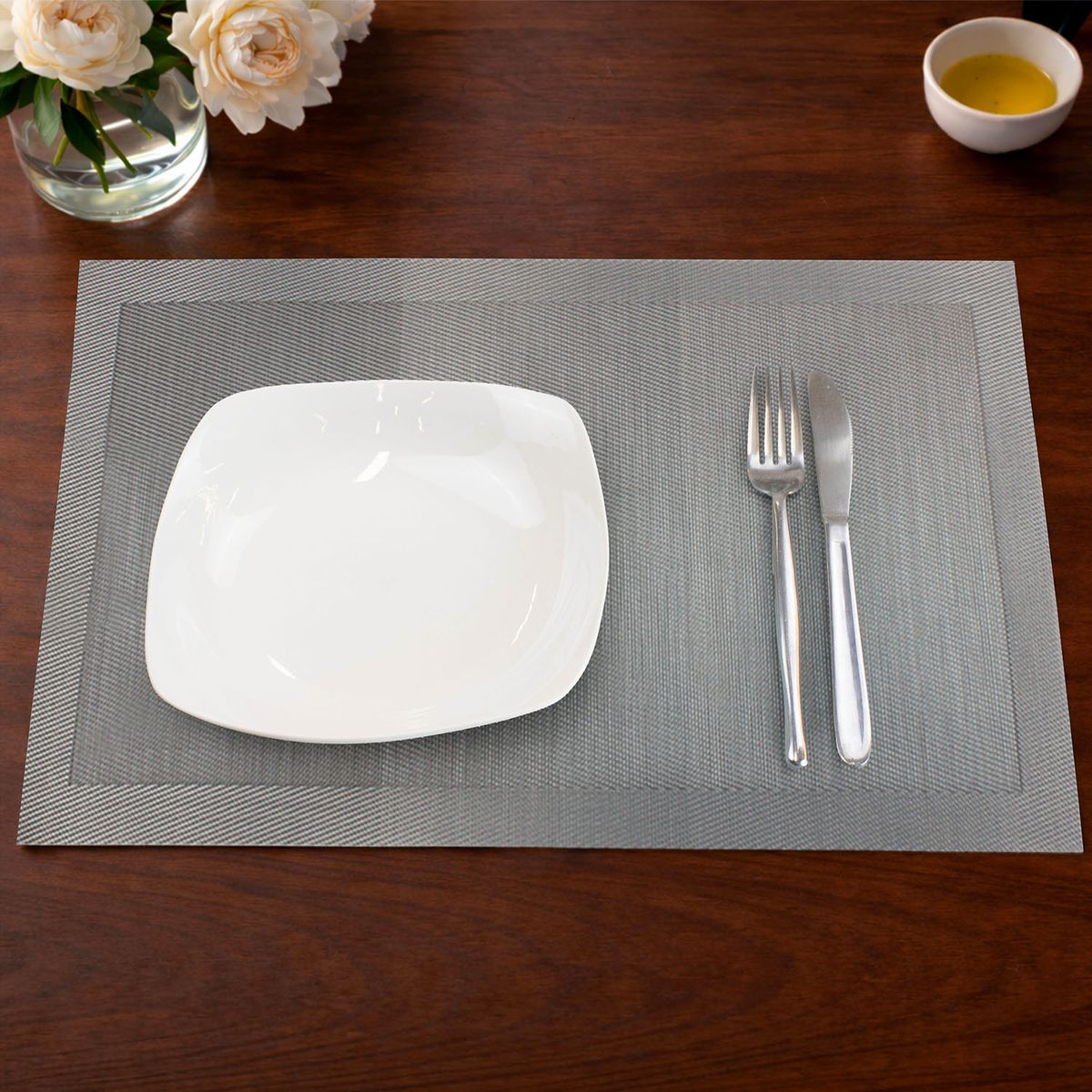 NAUTICA - Pack 6 Individuales de mesa Nautica Home 45x30cm degrade gris