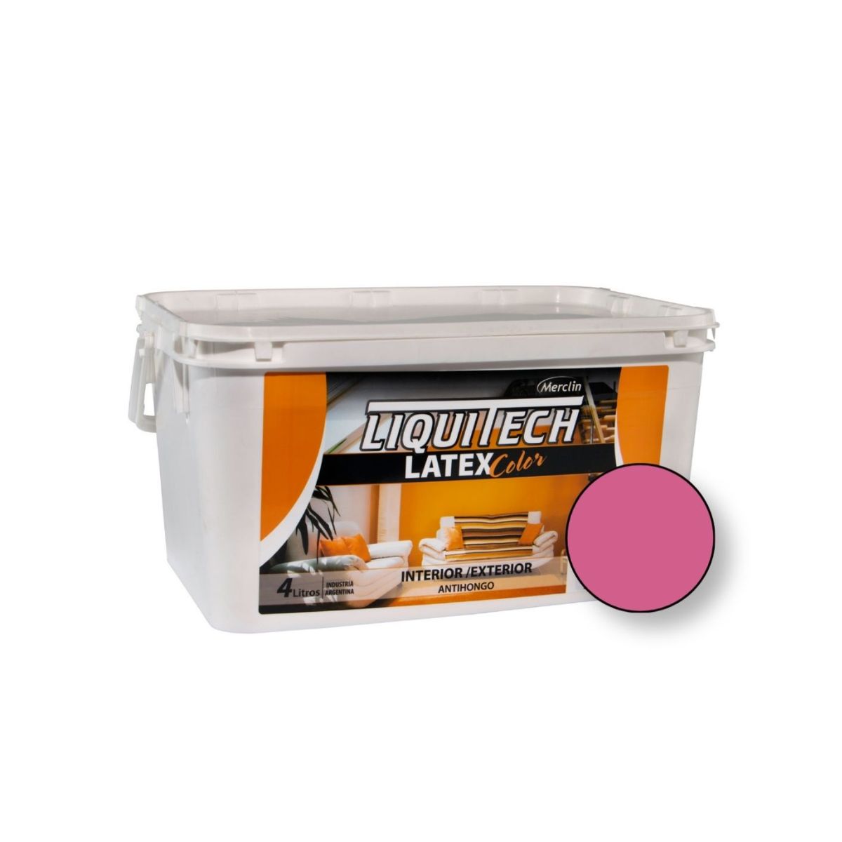 GENERICO - Latex Al Agua Color Int- Ext Antihongos Liquitech 4 Lts Rosa Mosqueta