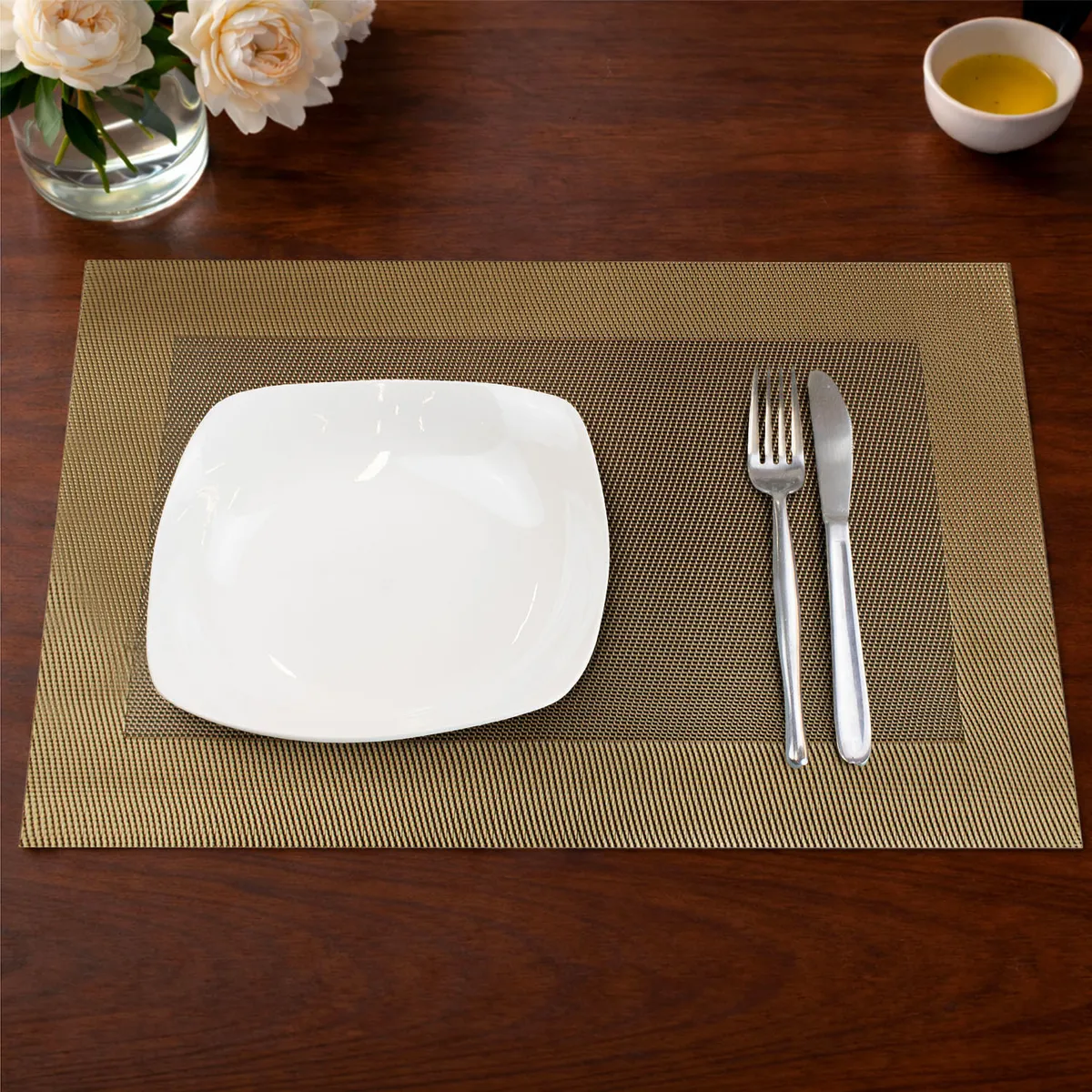 NAUTICA - Pack 6 Individuales de mesa Nautica Home 45x30cm dorado